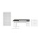 Bestar BESTAR Upstand 135W 72W L-Shaped Standing Desk with Bookcase and File Cabinet in deep grey & white 175853-000032 - alternate 7